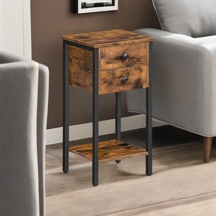 Narrow black deals bedside table